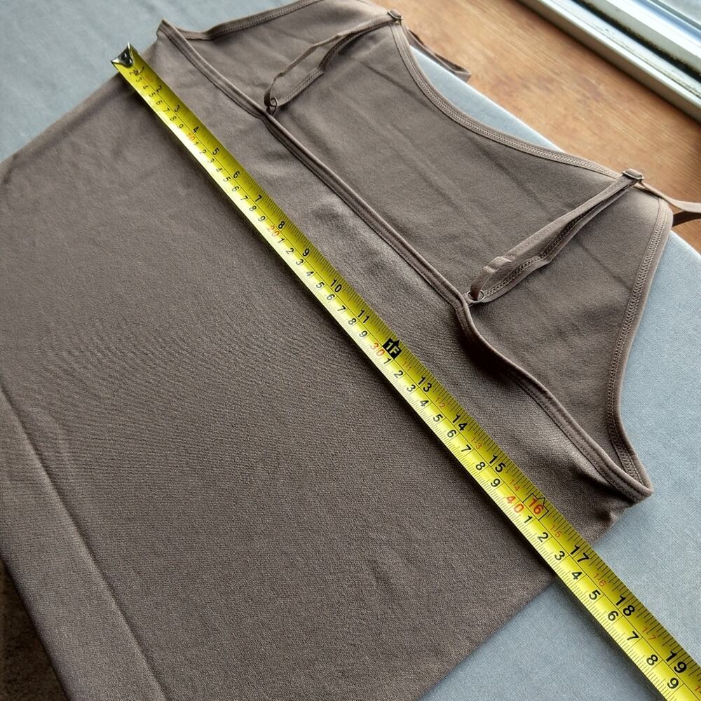 1X/2X Bone White Seamless Camisole with Adjustable Straps Plus Size Neutral - Picture 10 of 15